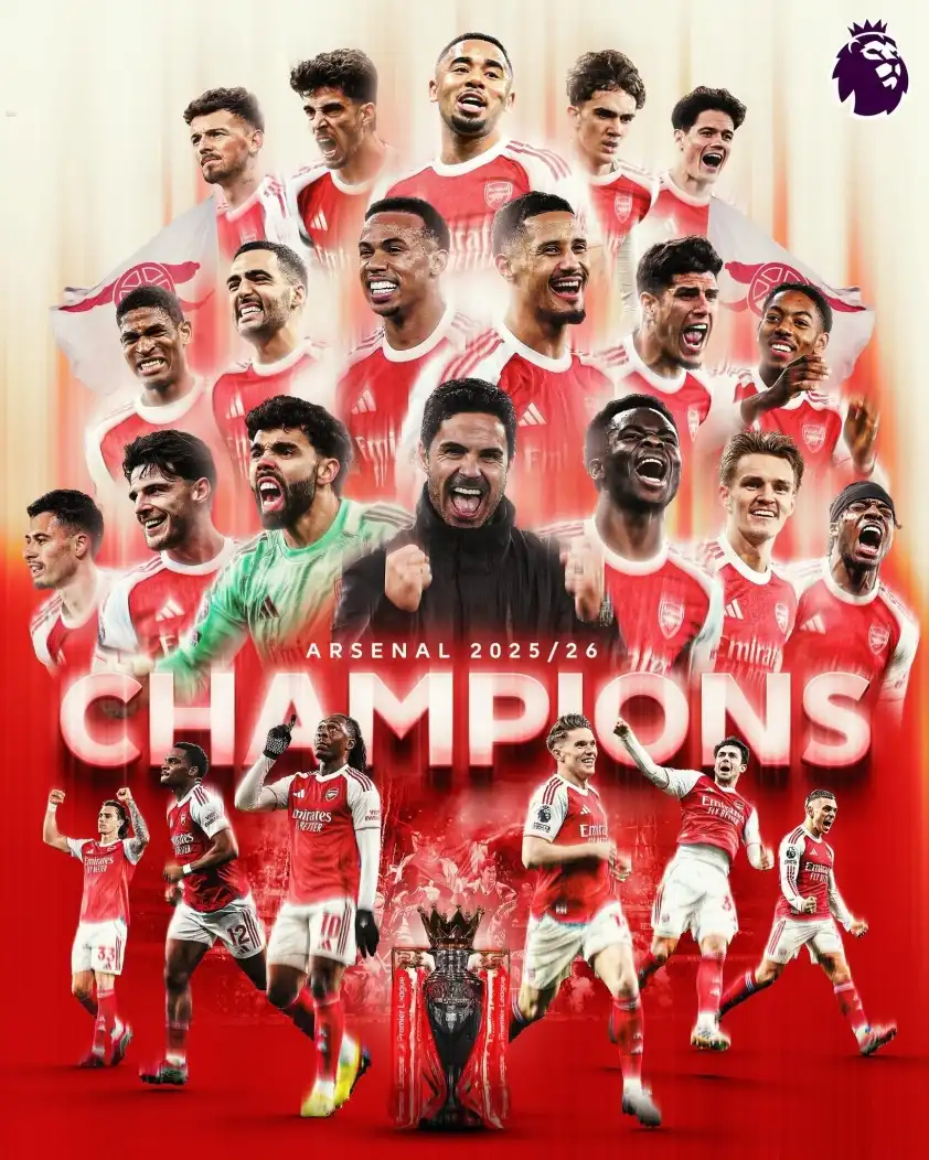 Kết quả đó giúp Arsenal đã chính thức lên ngôi vô địch Ngoại hạng Anh sớm 1 vòng